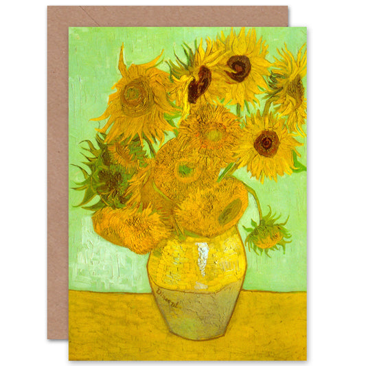 Vincent Van Gogh Twelve Sunflowers Fine Art Greeting Card