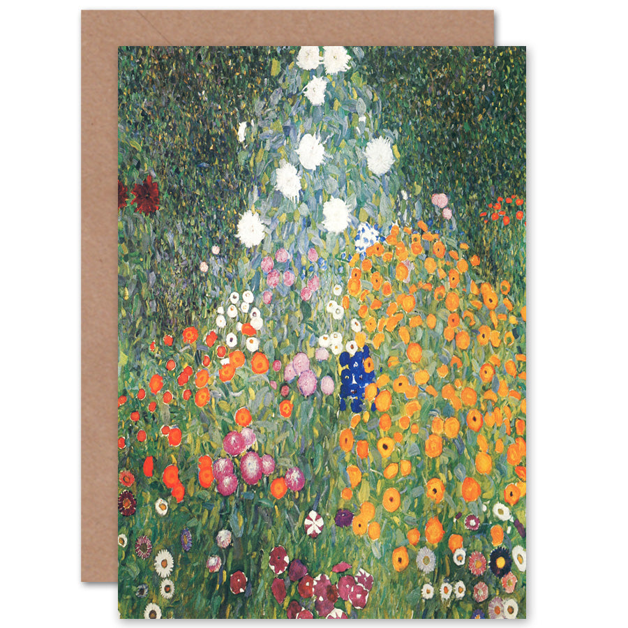 Gustav Klimt Flower Garden 1907 Fine Art Greeting Card