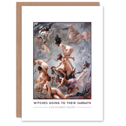 Luis Ricardo Falero Witches Going To Their Sabbath Greetings Card