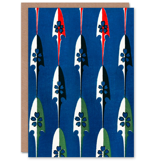 Furuya Korin Vintage Japanese Arrowheads Pattern Greetings Card
