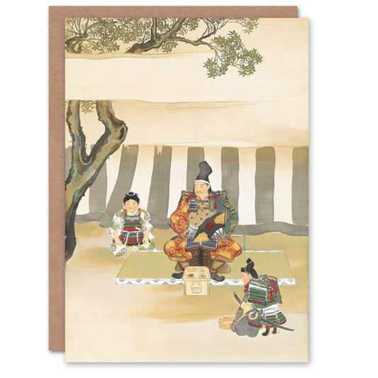 Kamisaka Sekka Japanese Kusunoki Masashige Before Battle Greetings Card