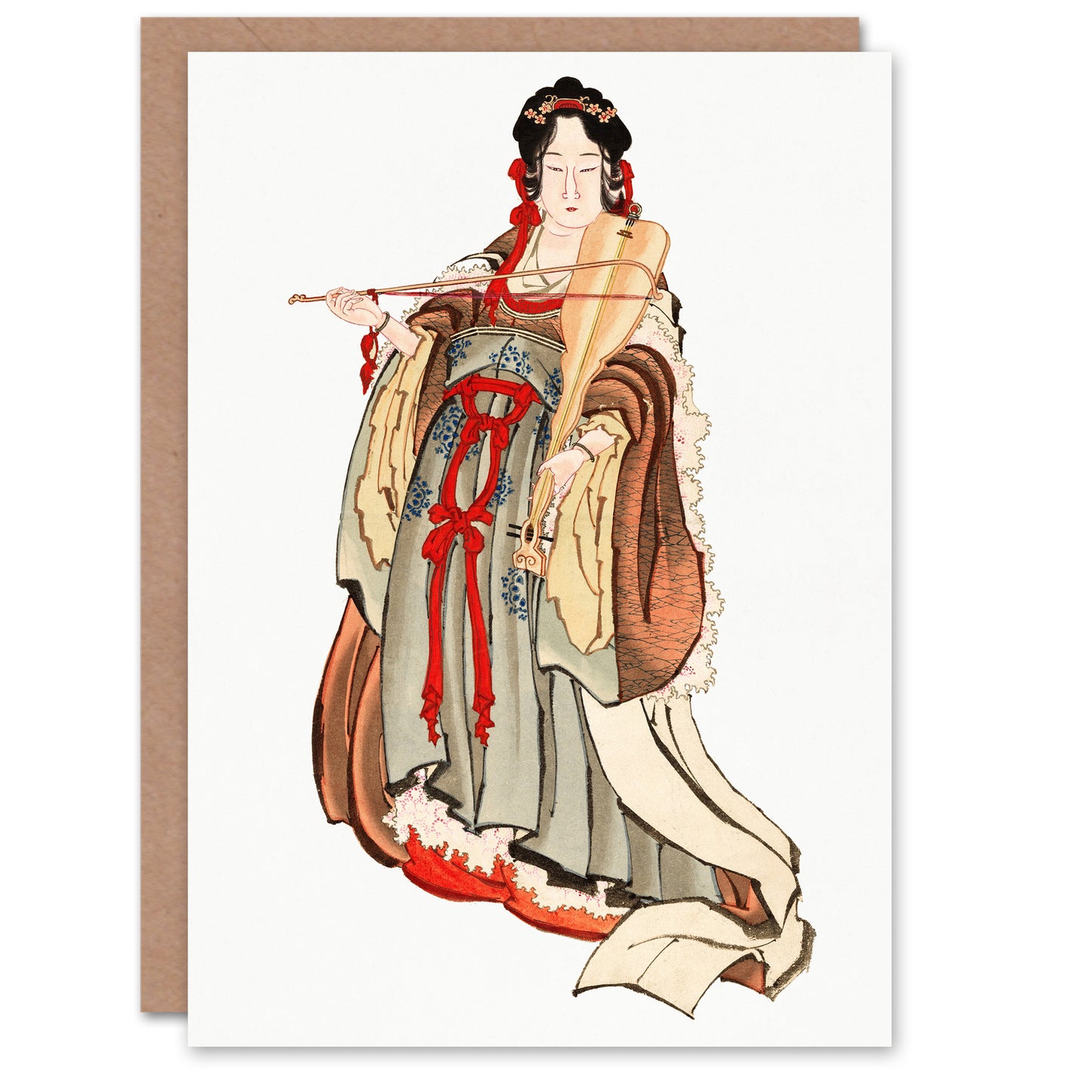 Katsushika Hokusai Japanese Benten Goddess Of Love Greetings Card