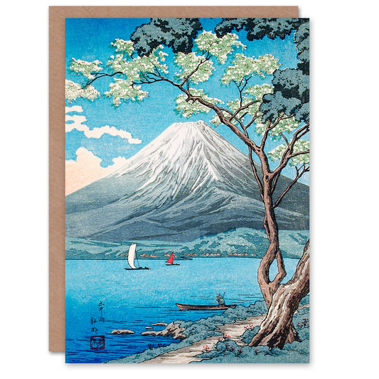 Hiroaki Takahashi Mount Fuji From Lake Yamanaka Greetings Card