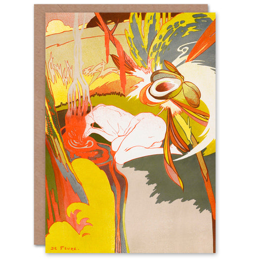 Georges de Feure The Source of Evil Greetings Card