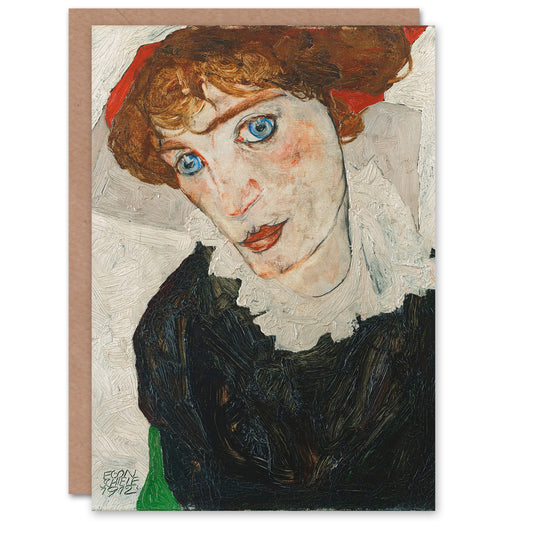 Egon Schiele Portrait of Wally Neuzil Greetings Card