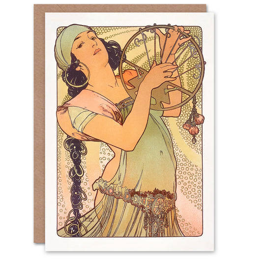 Alphonse Mucha Salome Art Nouveau Painting Greetings Card
