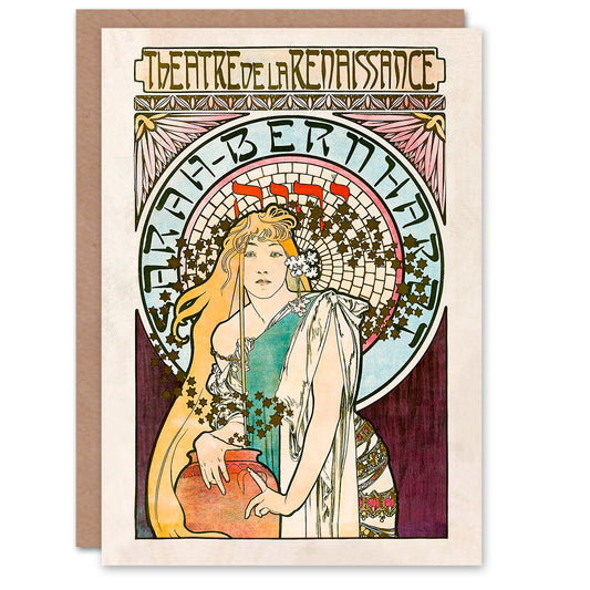 Alphonse Mucha La Samaritaine Art Nouveau Greetings Card
