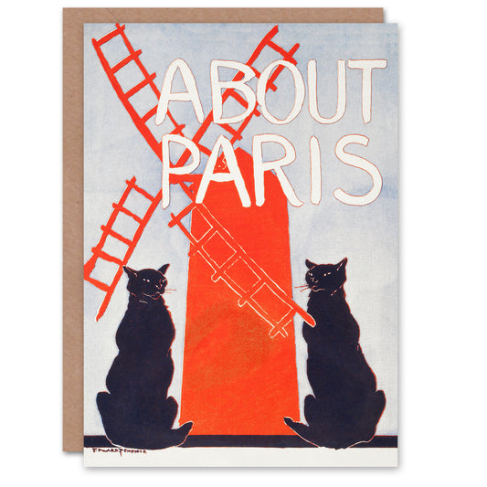 Edward Penfield About Paris Travel Book Cover Greetings Card