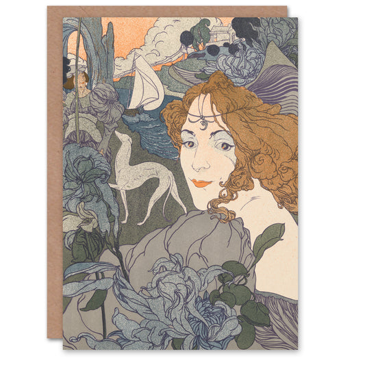Georges de Feure Homecoming Dream Painting Greetings Card
