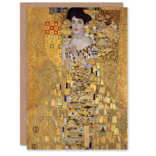 Gustav Klimt Portrait of Adele Bloch Bauer I Greetings Card