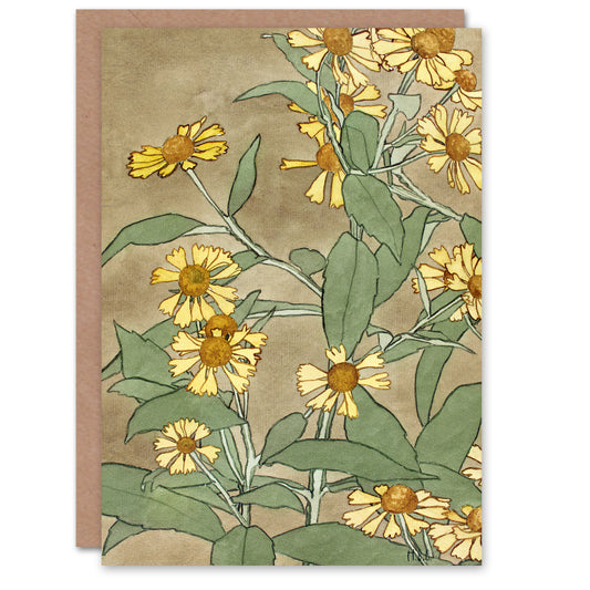 Hannah Borger Overbeck Daisies with Yellow Petals Greetings Card