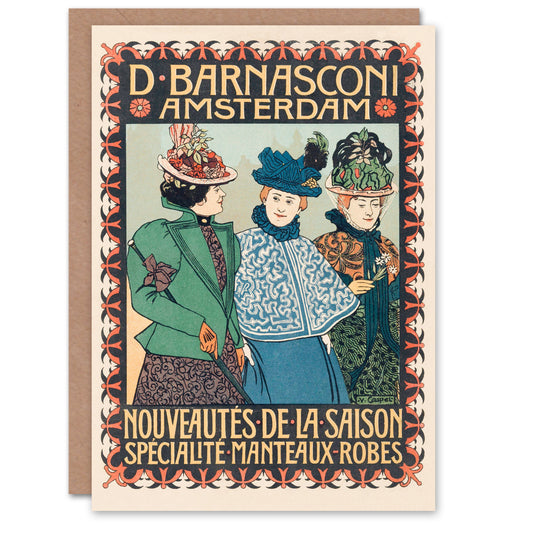 Johann Georg van Caspel Barnasconi Clothes Advert Greetings Card