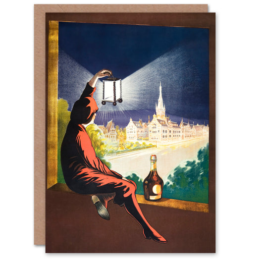 Leonetto Cappiello Benedictine Wine Vintage Advert Greetings Card