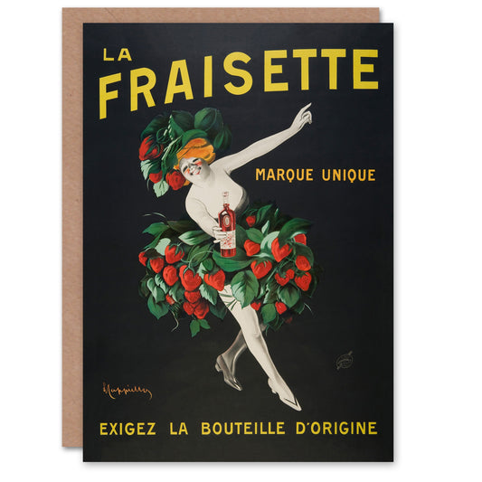 Leonetto Cappiello Fraisette Strawberry Liqueur Vintage Ad Greetings Card