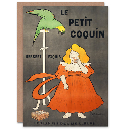 Leonetto Cappiello Petit Coquin Biscuit Vintage Advert Greetings Card