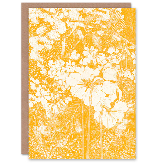 Theo van Hoytema Spring Flowers Orange Floral Greetings Card