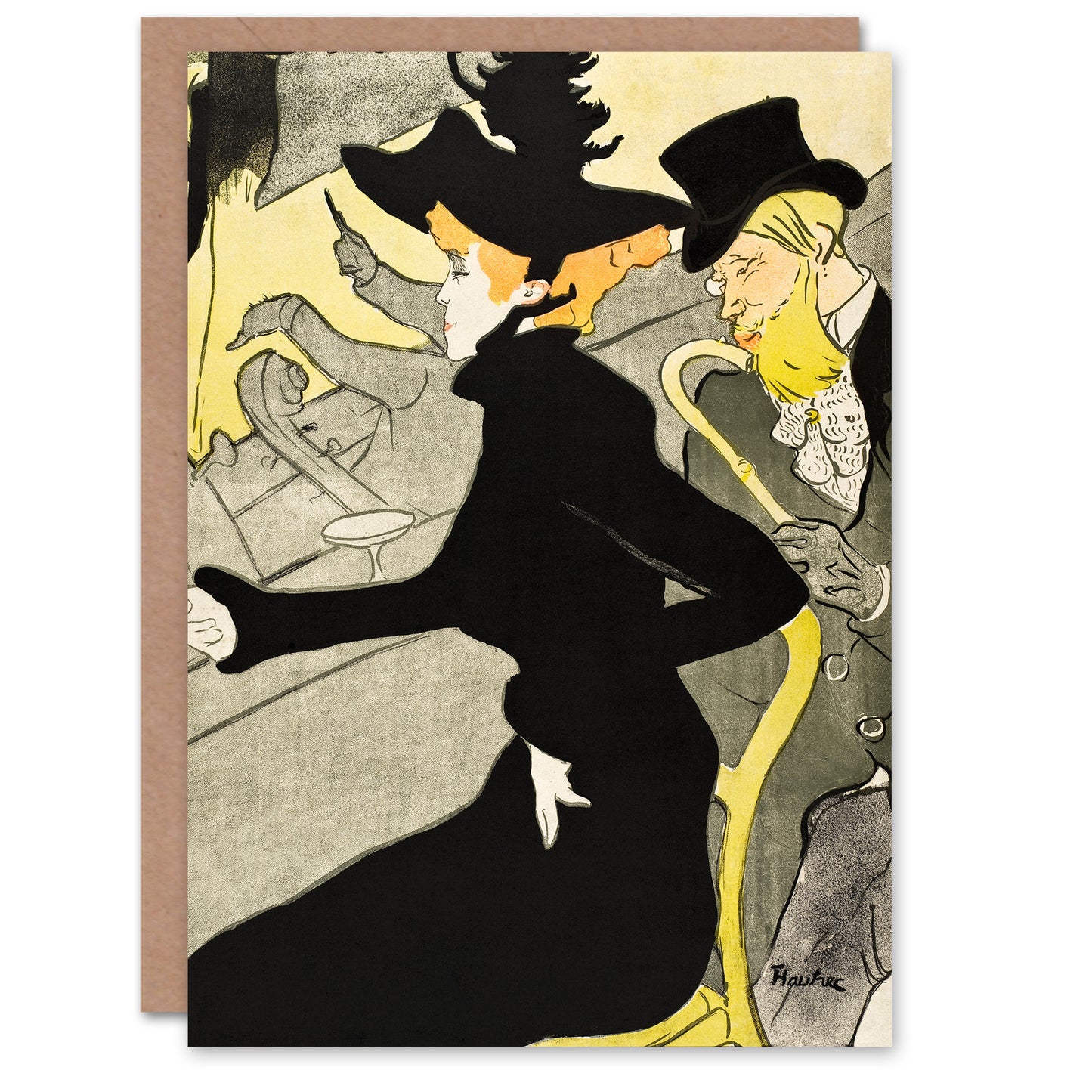 Toulouse Lautrec Divan Japonais Cafe Concert Greetings Card