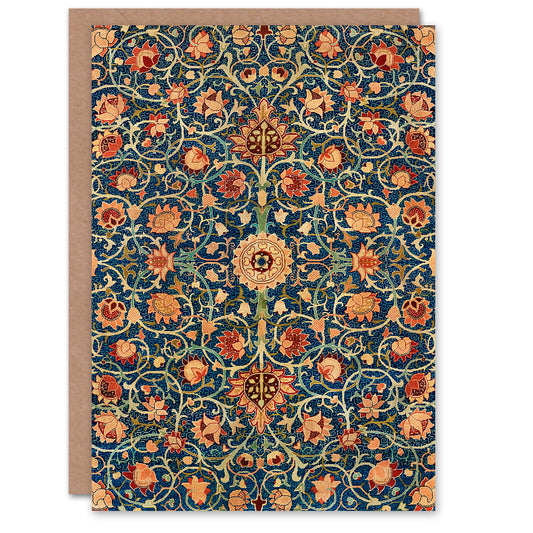 William Morris Holland Park Carpet Nouveau Greetings Card