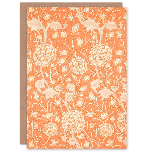 William Morris Wild Tulip Nouveau Pattern Greetings Card