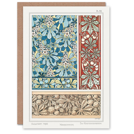 Maurice Pillard Verneuil Chestnut Tree Patterns Greetings Card