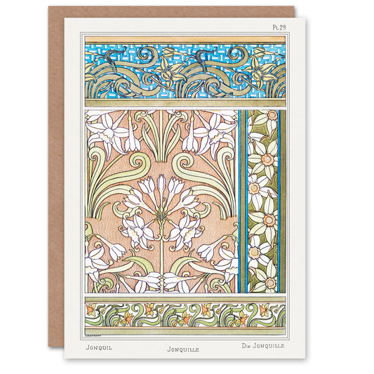 Maurice Pillard Verneuil Daffodil Nouveau Greetings Card