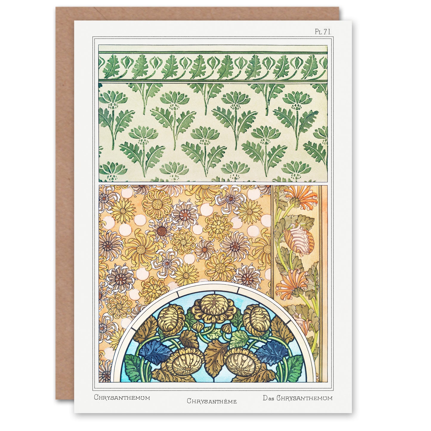 Maurice Pillard Verneuil Ornamental Chrysanthemum Greetings Card