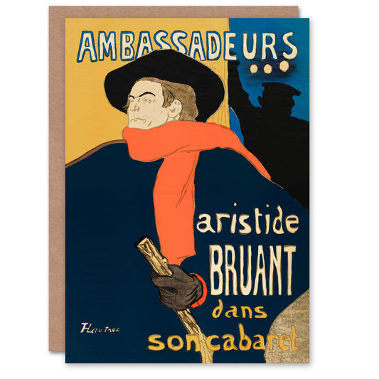 Toulouse Lautrec Ambassadeurs Aristide Bruant Greetings Card
