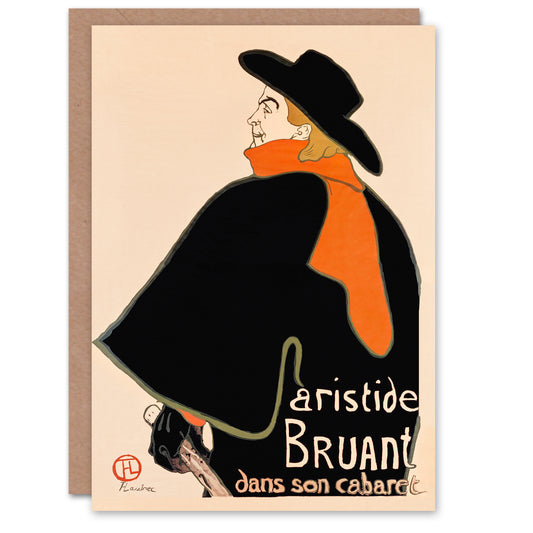 Toulouse Lautrec Aristide Bruant in His Cabaret Greetings Card