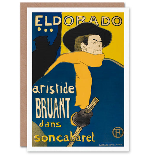 Toulouse Lautrec El Dorado Aristide Bruant Greetings Card