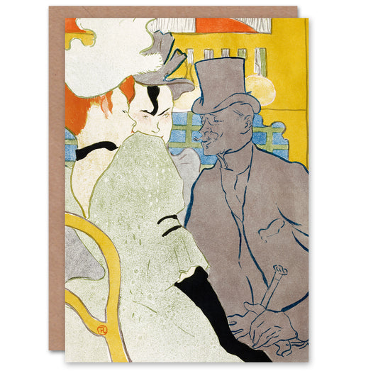 Toulouse Lautrec Englishman at the Moulin Rouge Greetings Card