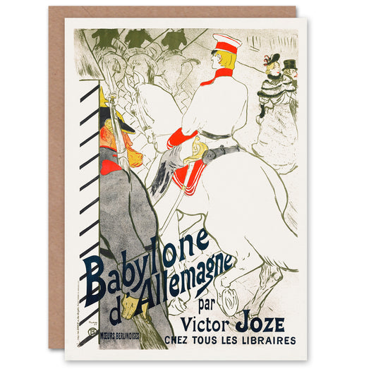 Toulouse Lautrec The German Babylon Novel Advert Greetings Card