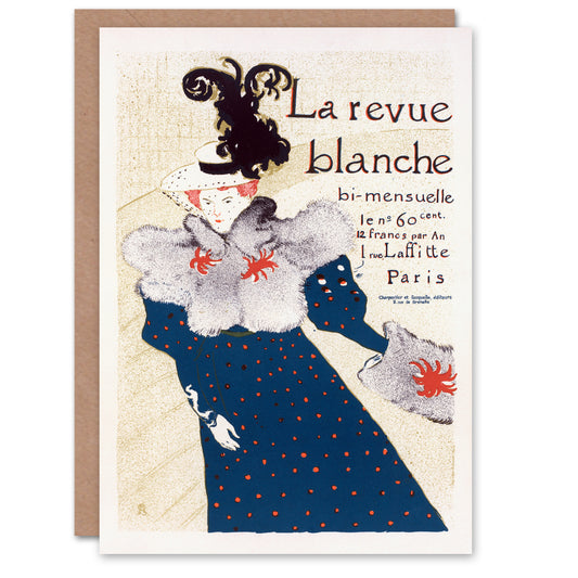 Toulouse Lautrec La Revue Blanche Advert Greetings Card