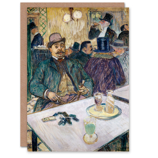 Toulouse Lautrec Monsieur Boileau at the Cafe Greetings Card