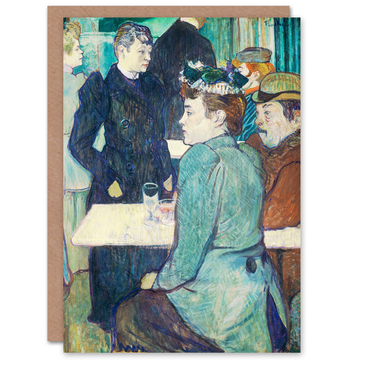 Toulouse Lautrec Corner in Moulin de la Galette Greetings Card