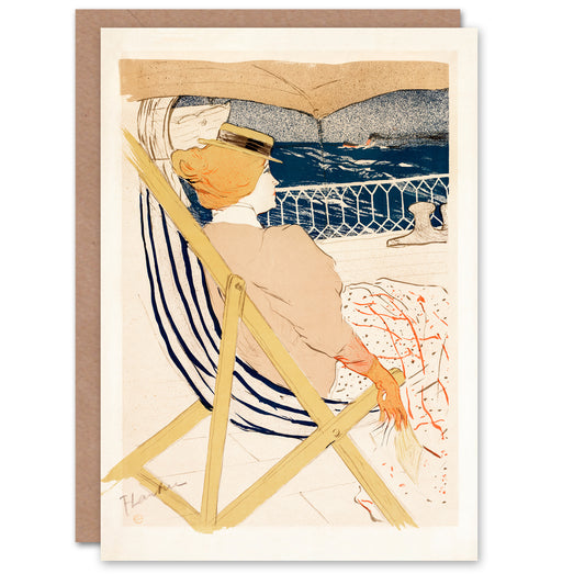 Toulouse Lautrec Ocean Cruise Passenger Greetings Card