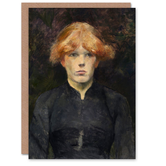 Toulouse Lautrec Portrait of Carmen Gaudin Greetings Card