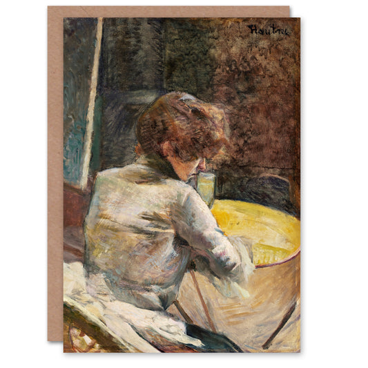 Toulouse Lautrec Waiting at the Studio Greetings Card