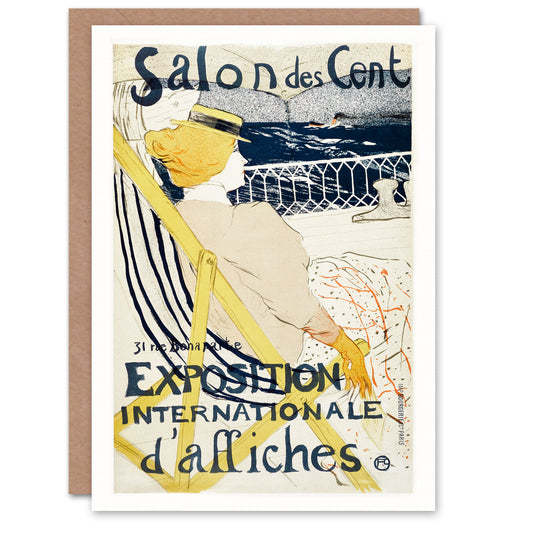 Toulouse Lautrec Salon des Cent Exhibition Advert Greetings Card