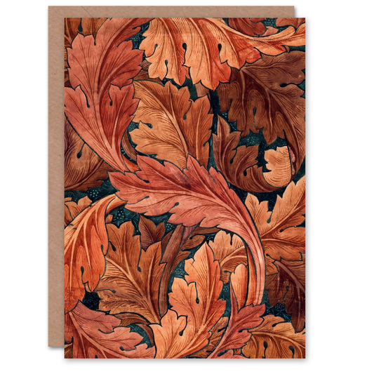 William Morris Acanthus Leaves Pattern Greetings Card