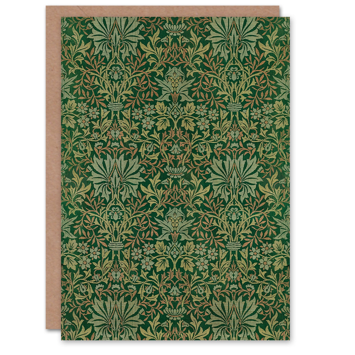 William Morris Flower Garden Textile Pattern Greetings Card