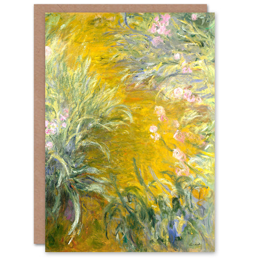 Claude Monet Garden Path Through the Irises Greetings Card