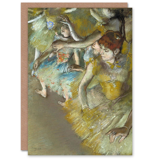 Edgar Degas Ballet Dancers on the Stage Greetings Card