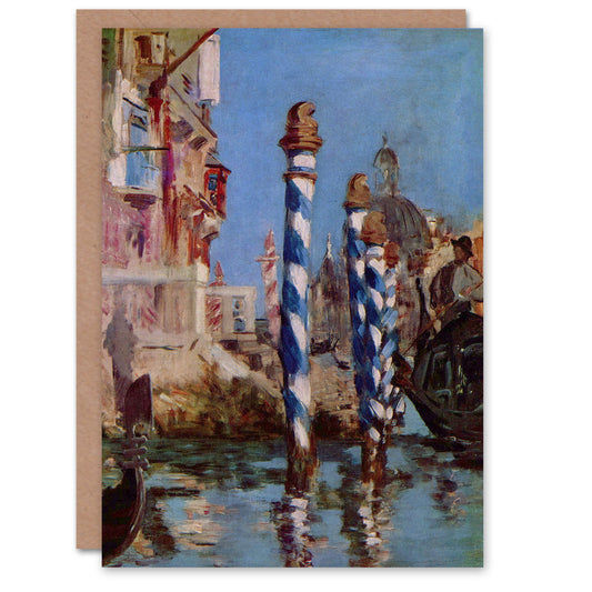 Edouard Manet Grand Canal in Venice Italy Greetings Card