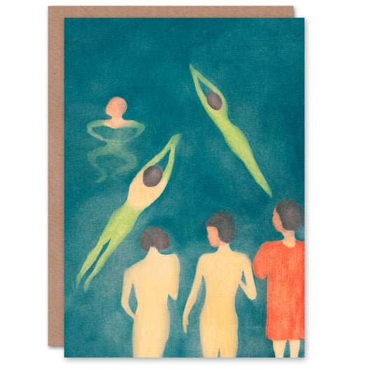 Edvard Munch Boys Bathing in the Fjord Greetings Card