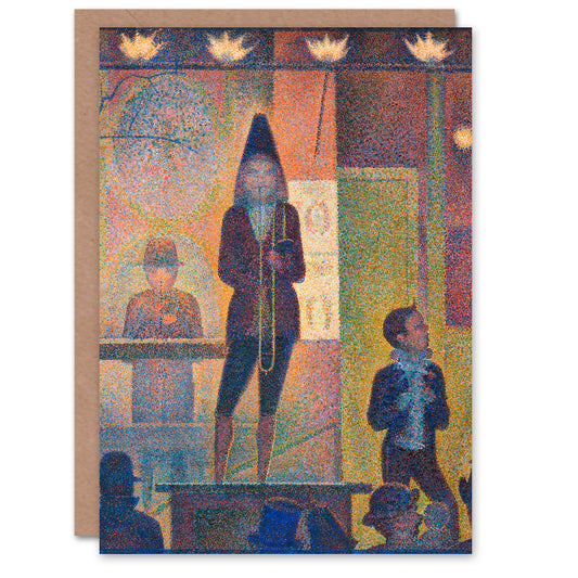 Georges Seurat Circus Sideshow Parade de Cirque Greetings Card