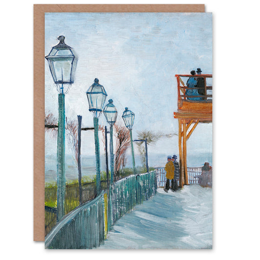 Vincent van Gogh Montmartre Terrace and Observation Deck Greetings Card
