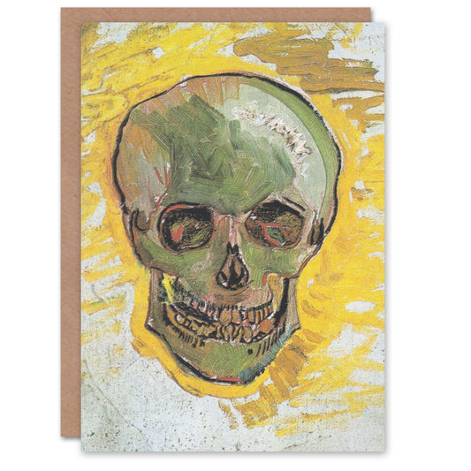 Vincent van Gogh Skull Bright Painting Study Greetings Card