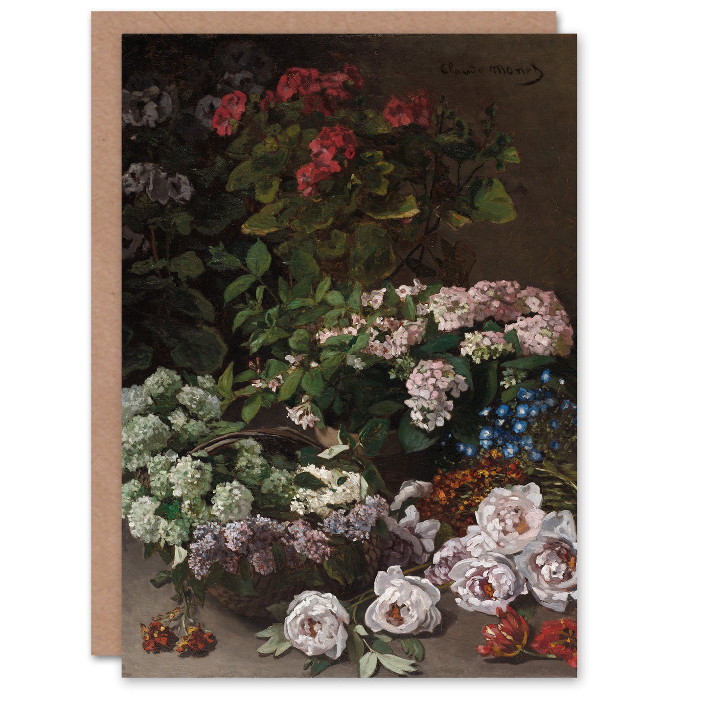 Claude Monet Art Card Spring Flowers Floral Still Life
