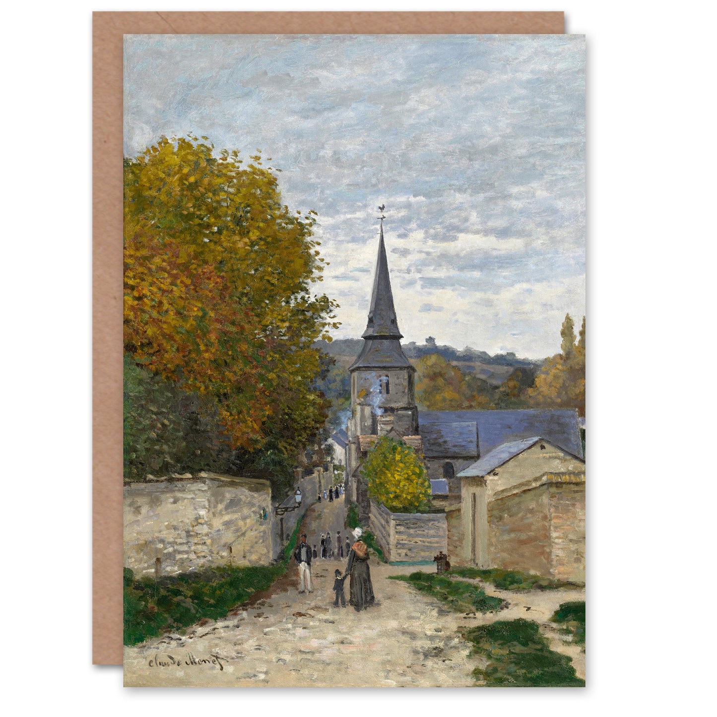 Claude Monet Art Card Street in Sainte Adresse France