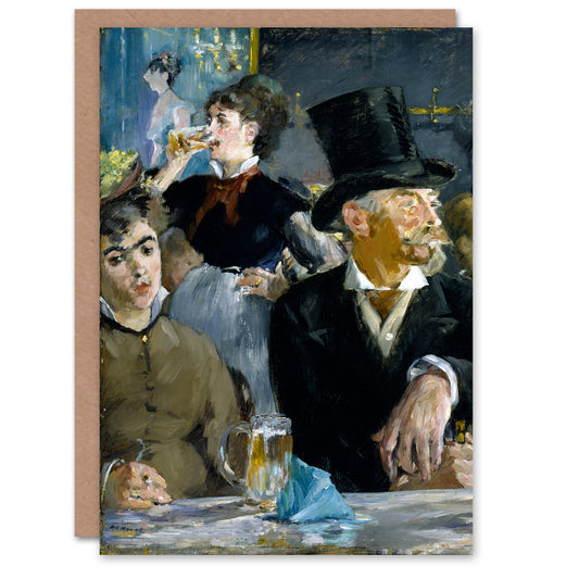 Edouard Manet Art Card At the Cafe Paris Nightlife Scene